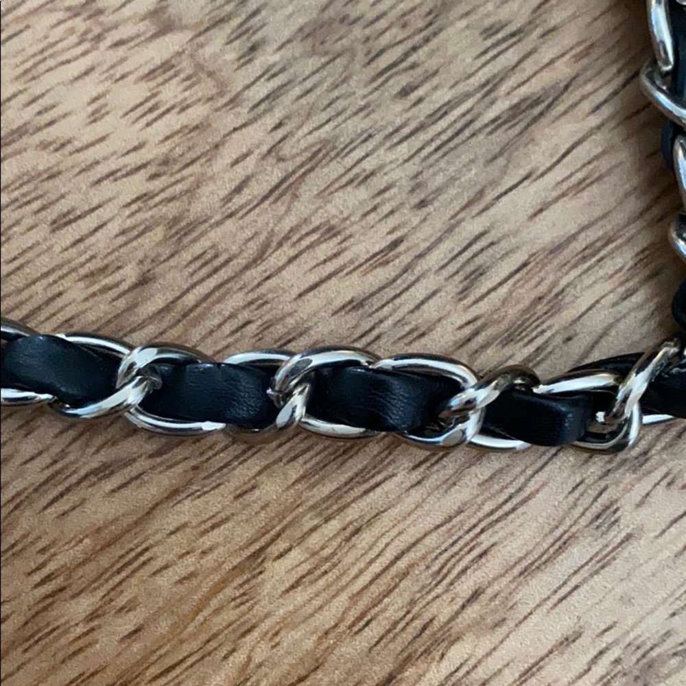 Nwt Black Patchwork Backpack Purse - image 3